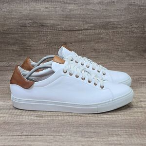 Good Man Brand The Edge Low Men's Size 13 White Brown Leather Sneakers